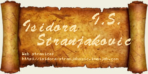 Isidora Stranjaković vizit kartica
